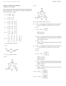 Chapter 9, Page 1 11. yes Chapter 9 Homework Solutions