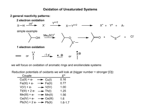 Oxidation of Unsaturated Systems