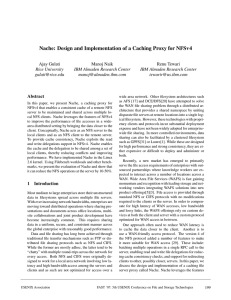 Nache: Design and Implementation of a Caching Proxy for NFSv4