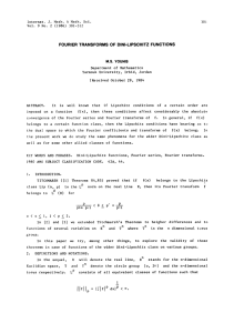 FOURIER TRANSFORMS OF DINI-LIPSCHITZ FUNCTIONS