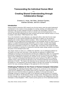 Transcending the Individual Human Mind — Creating Shared Understanding through Collaborative Design