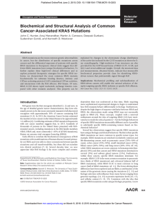 Biochemical and Structural Analysis of Common Cancer-Associated KRAS Mutations