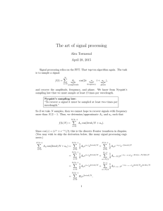 The art of signal processing Alex Townsend April 28, 2015