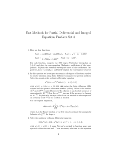 Fast Methods for Partial Differential and Integral Equations Problem Set 3