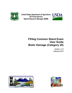 FSVeg Common Stand Exam User Guide Biotic Damage (Category 20)