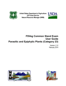 FSVeg Common Stand Exam User Guide Parasitic and Epiphytic Plants (Category 23)