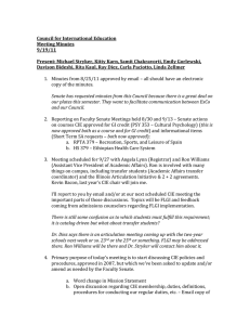 Council for International Education Meeting Minutes 9/19/11