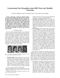 Unconstrained Face Recognition using MRF Priors and Manifold Traversing