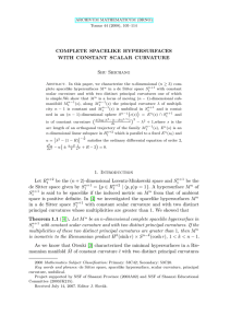 COMPLETE SPACELIKE HYPERSURFACES WITH CONSTANT SCALAR CURVATURE Shu Shichang