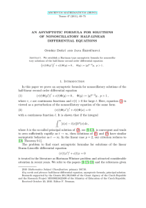 AN ASYMPTOTIC FORMULA FOR SOLUTIONS OF NONOSCILLATORY HALF-LINEAR DIFFERENTIAL EQUATIONS