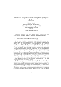 Invariance properties of automorphism groups of algebras
