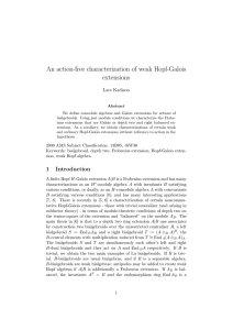 An action-free characterization of weak Hopf-Galois extensions Lars Kadison