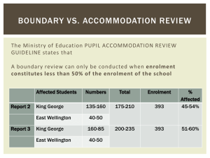 BOUNDARY VS. ACCOMMODATION REVIEW GUIDELINE states that