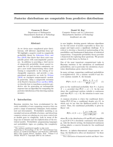 Posterior distributions are computable from predictive distributions