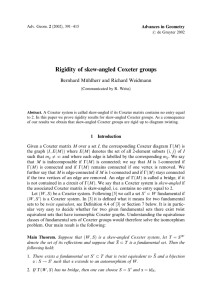 Rigidity of skew-angled Coxeter groups Bernhard Mu¨hlherr and Richard Weidmann