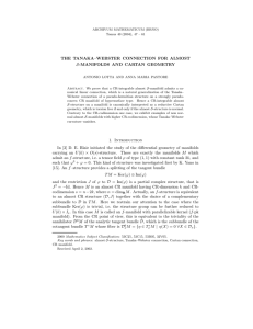 THE TANAKA–WEBSTER CONNECTION FOR ALMOST S-MANIFOLDS AND CARTAN GEOMETRY
