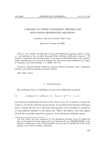 A REMARK ON POWER COMPARISON THEOREM FOR HALF-LINEAR DIFFERENTIAL EQUATIONS (