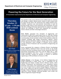 Powering the Future for the Next Generation Thursday,