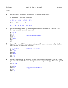 ©Zarestky Math 141 Quiz 10 Version B