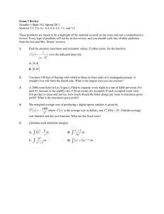 Exam 3 Review Zarestky’s Math 142, Spring 2011