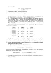 February 22, 2011 18.01 Problem Set 3 solutions Part II: 15 points