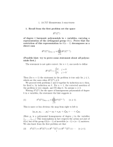1. 18.757 Homework 3 solutions H (C