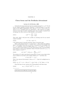 Chern forms and the Fredholm determinant
