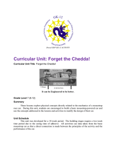 Curricular Unit: Forget the Chedda!