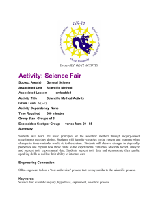 Activity: Science Fair