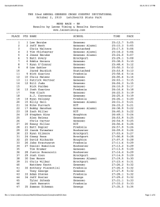 THE 32nd ANNUAL GENESEO CROSS COUNTRY INVITATIONAL MENS RACE - 8K