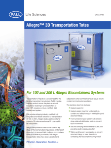 Allegro™ 3D Transportation Totes USD 2760