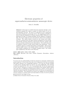 Electronic properties of superconductor-semiconductor mesoscopic device Attia.A. Awadalla