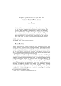 Logistic population change and the Mankiw-Romer-Weil model Luca Guerrini