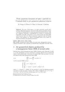 From quantum dynamics of spin 1 particle in