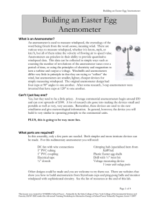 Building an Easter Egg Anemometer What is an Anemometer? 