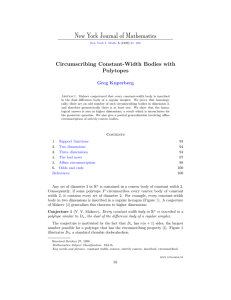 New York Journal of Mathematics Circumscribing Constant-Width Bodies with Polytopes Greg Kuperberg