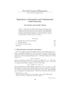 New York Journal of Mathematics Equivalence of Geometric and Combinatorial Dehn Functions Jos´