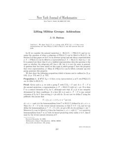 New York Journal of Mathematics Lifting M¨ obius Groups: Addendum J. O. Button