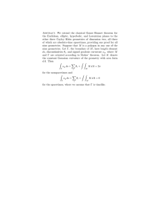 Abstract. We extend the classical Gauss–Bonnet theorem for