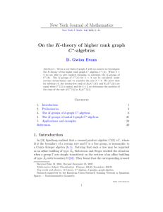 New York Journal of Mathematics On the -algebras K