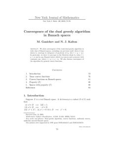 New York Journal of Mathematics Convergence of the dual greedy algorithm