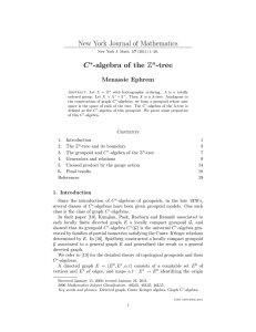 New York Journal of Mathematics C -algebra of the Z -tree
