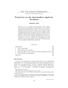 New York Journal of Mathematics Projectors on the intermediate algebraic Jacobians Charles Vial