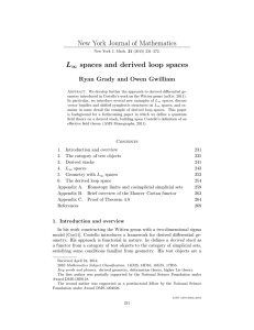 New York Journal of Mathematics L spaces and derived loop spaces Ryan Grady