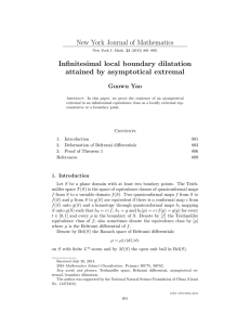 New York Journal of Mathematics Infinitesimal local boundary dilatation