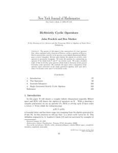 New York Journal of Mathematics Bi-Strictly Cyclic Operators