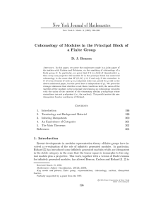 Cohomology of Modules in the Principal Block of a Finite Group