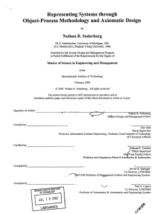 Representing  Systems  through Nathan R.  Soderborg