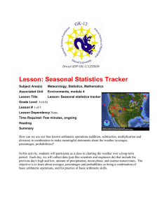 Lesson: Seasonal Statistics Tracker