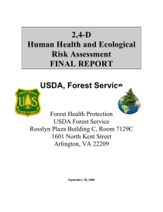 2,4-D Human Health and Ecological Risk Assessment FINAL REPORT